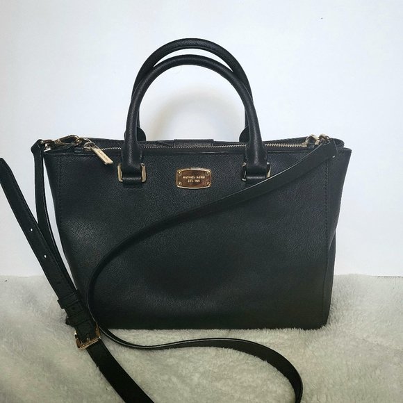 Michael Kors Black Crossbody Satchel - Picture 1 of 6